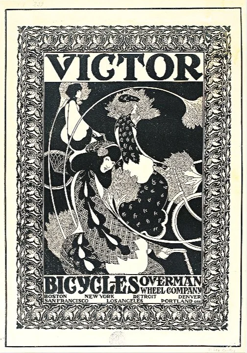 Bradley Victor Bicycles Vintage Magazine Cover Framed Poster